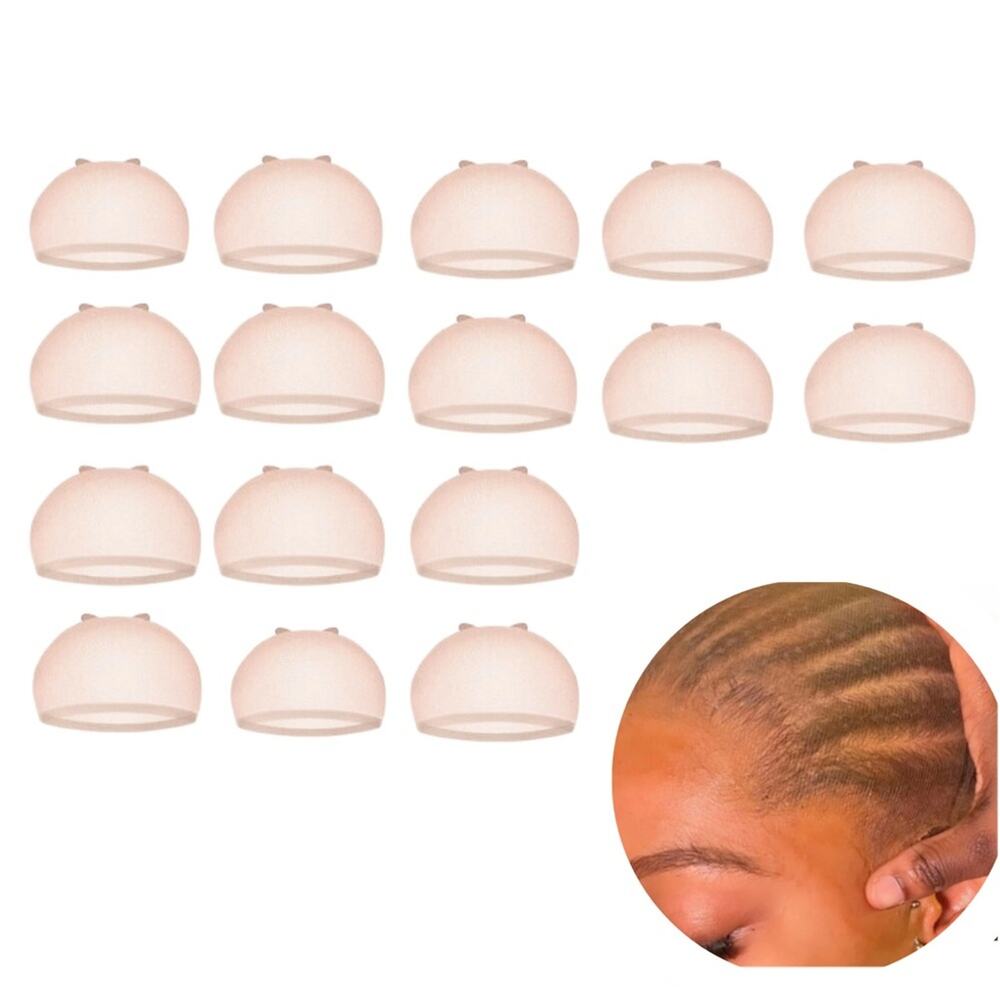 HD Wig Caps 16pcs Ultra Thin Invisible Lace Front Wig Cap Sheer (8pks / 16 pcs)